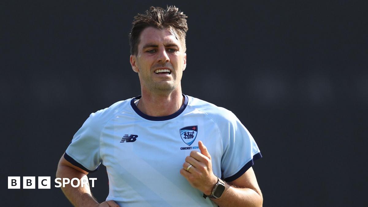 Australia captain Pat Cummins runs