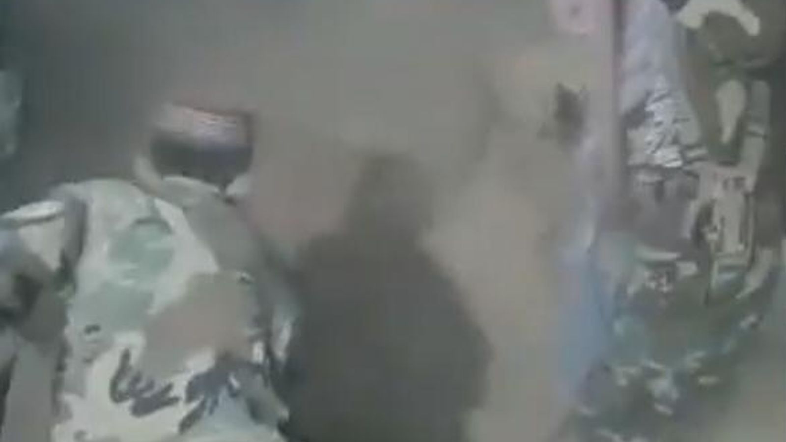 Soldiers dig up debris after an earthquake in Mazar-e Sharif, northern Afghanistan. Pic: Haji Zaid