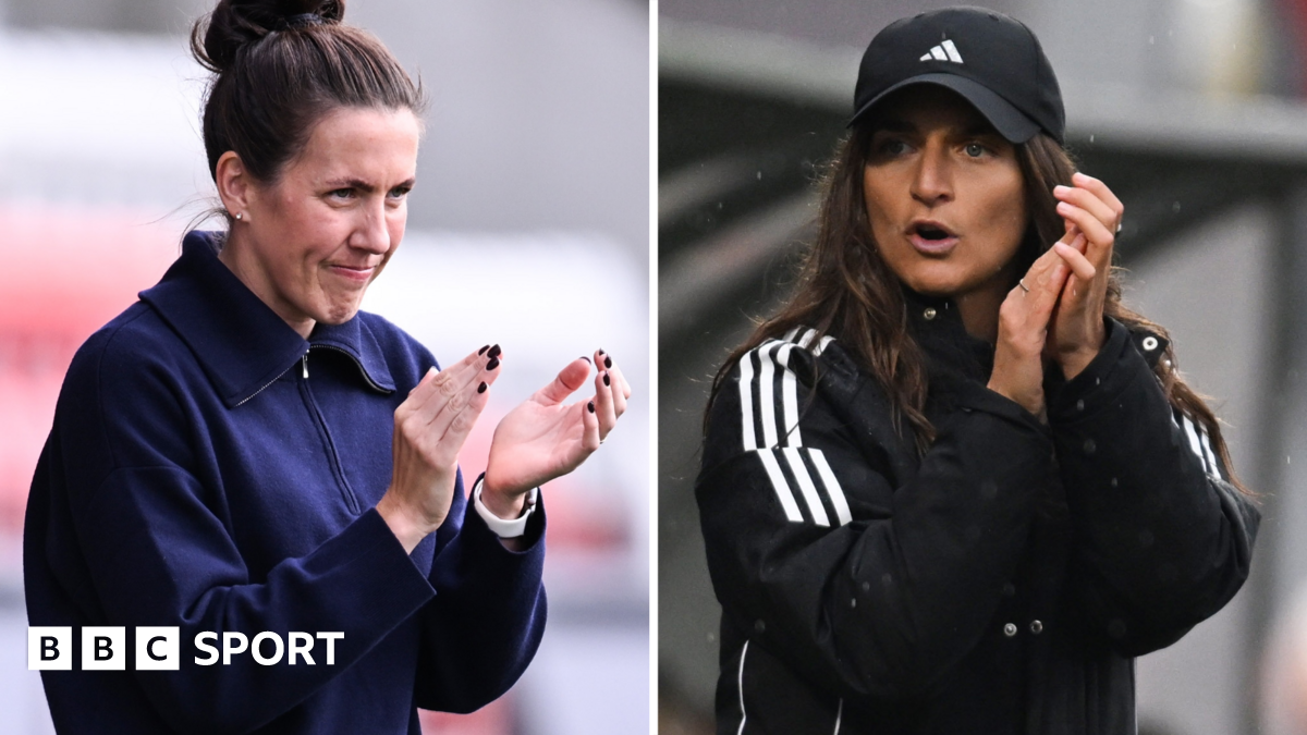 Rangers head coach Leanne Crichton and Celtic counterpart Elena Sadiku