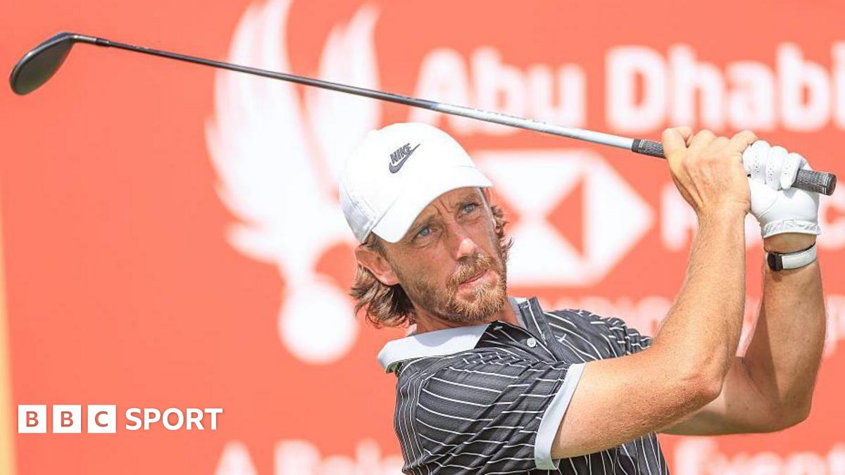 Tommy Fleetwood hitting a golf shot at the Abu Dhabi Championship