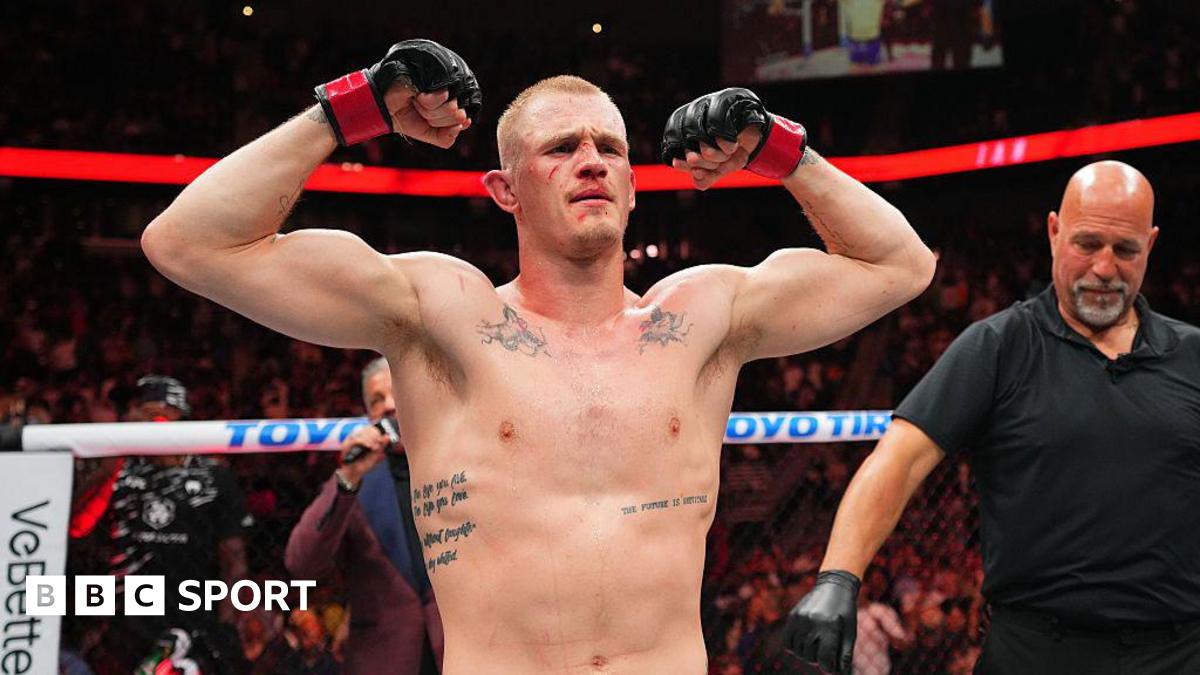 Ian Machado Garry celebrates his win over Carlos Prates in April