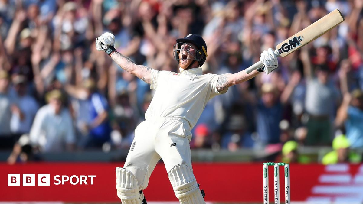 Ben Stokes celebrates winning England an Ashes Test in Headingley