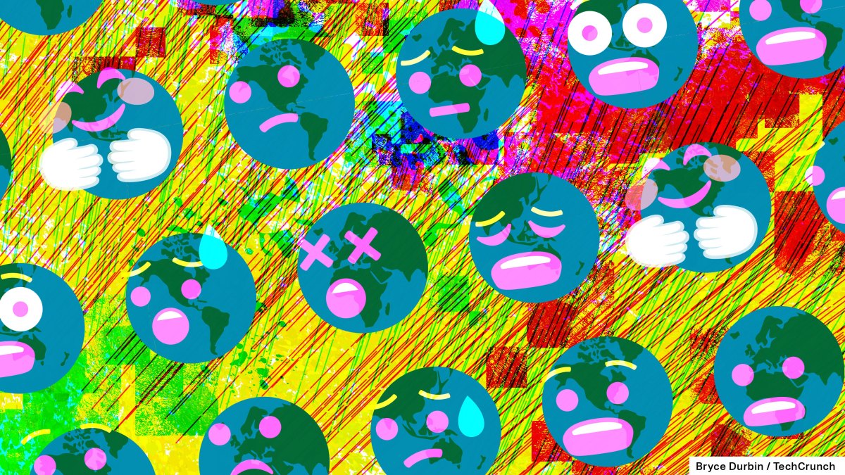 A range of potential emoji depicting climate change