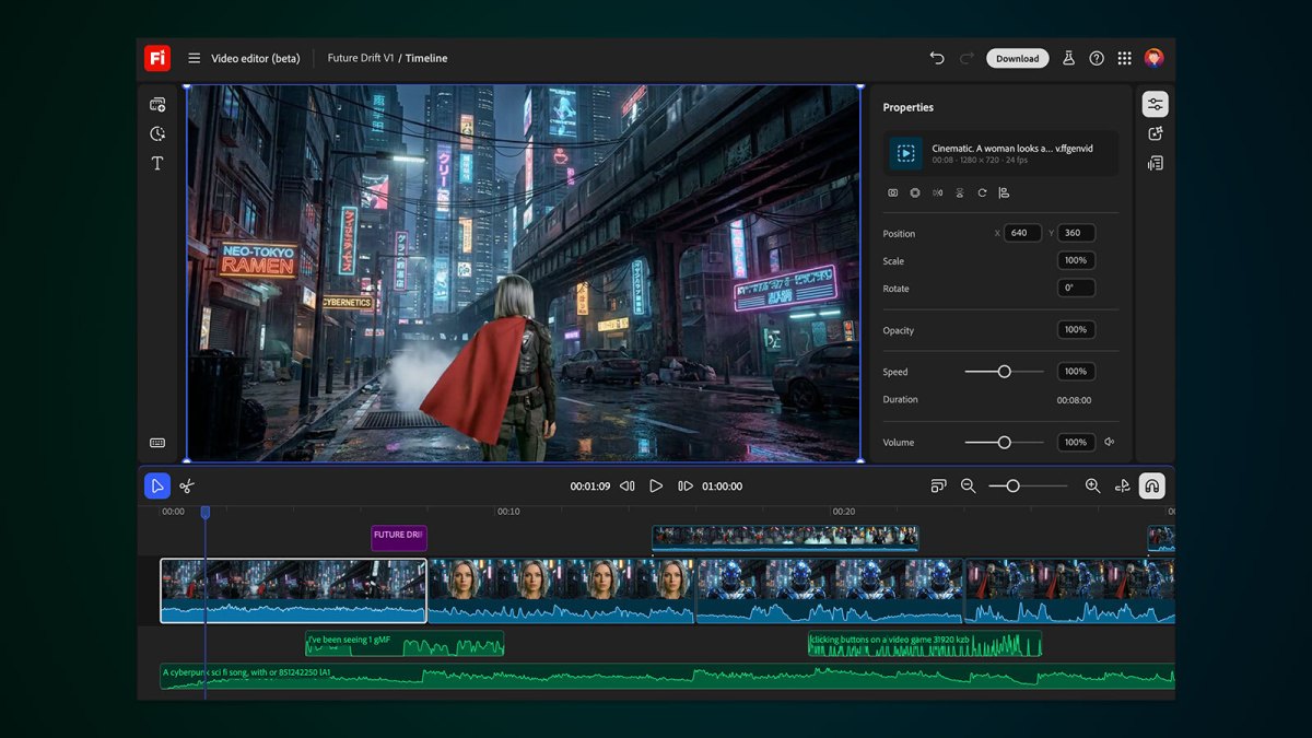 Adobe Firefly agora suporta edição de vídeo baseada em prompt e adiciona mais modelos de terceiros