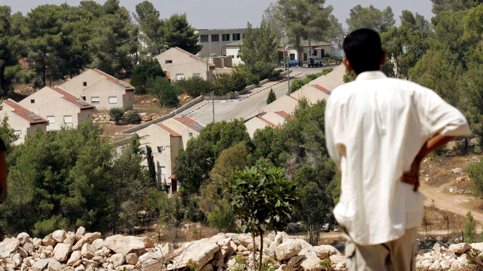 The Jewish settlement of Kadim, now approved by Israel's government, at the time of its evacuation in 2005. Pic: Reuters