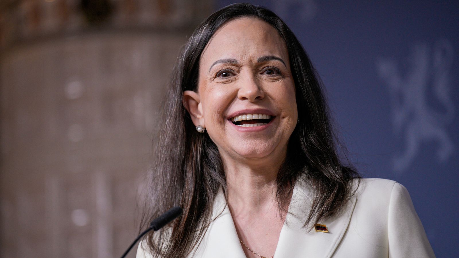 Maria Corina Machado has said there was US help in her daring journey to Oslo. Pic: AP