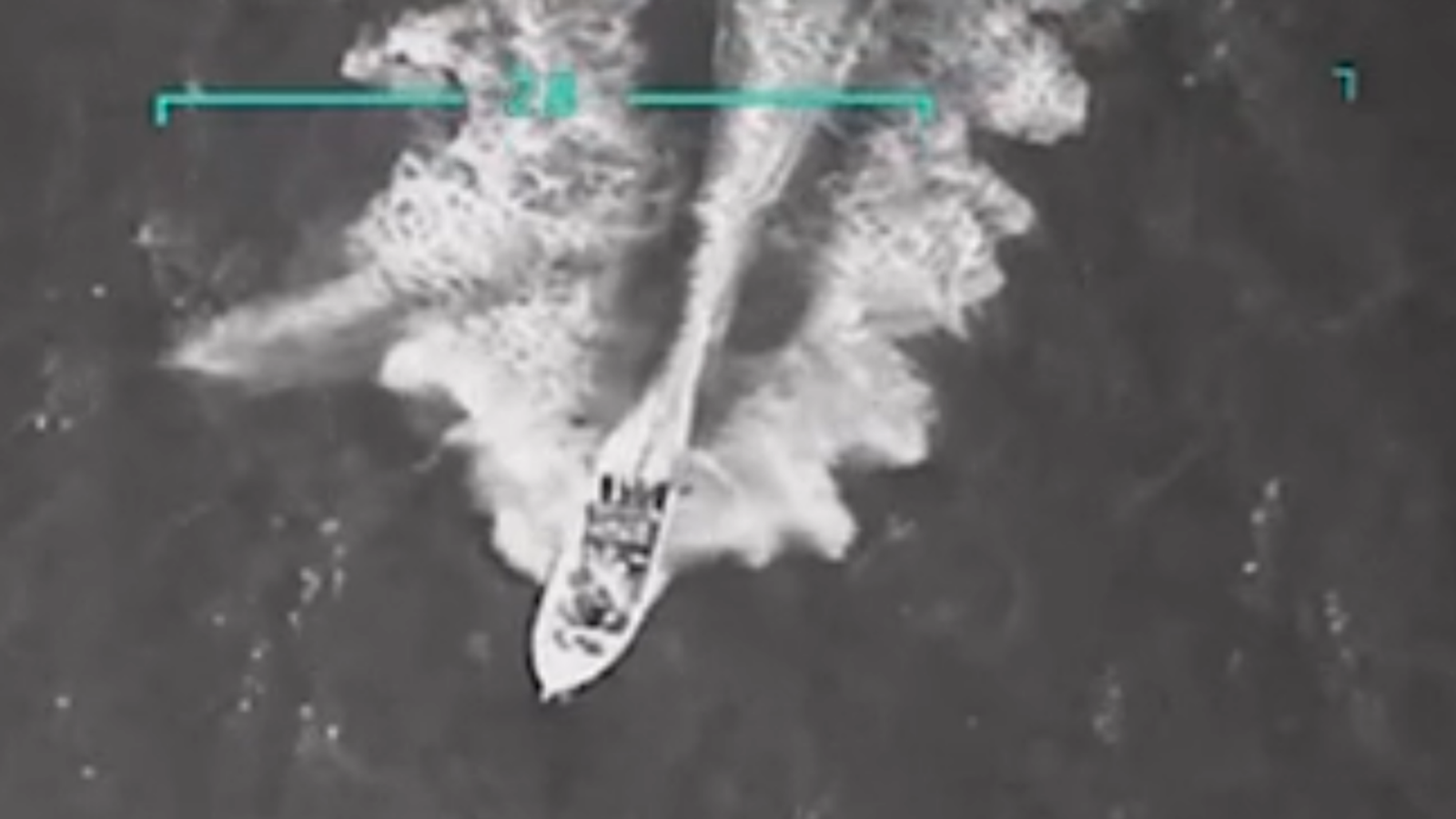 Trump posted footage of a Venezuelan boat believed to be trafficking drugs being hit by the US military. Pic: Truth Social