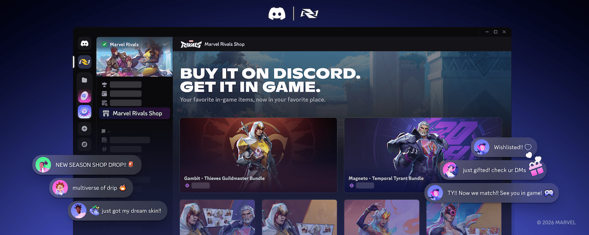 Os usuários do Discord agora podem comprar itens do jogo sem sair da plataforma