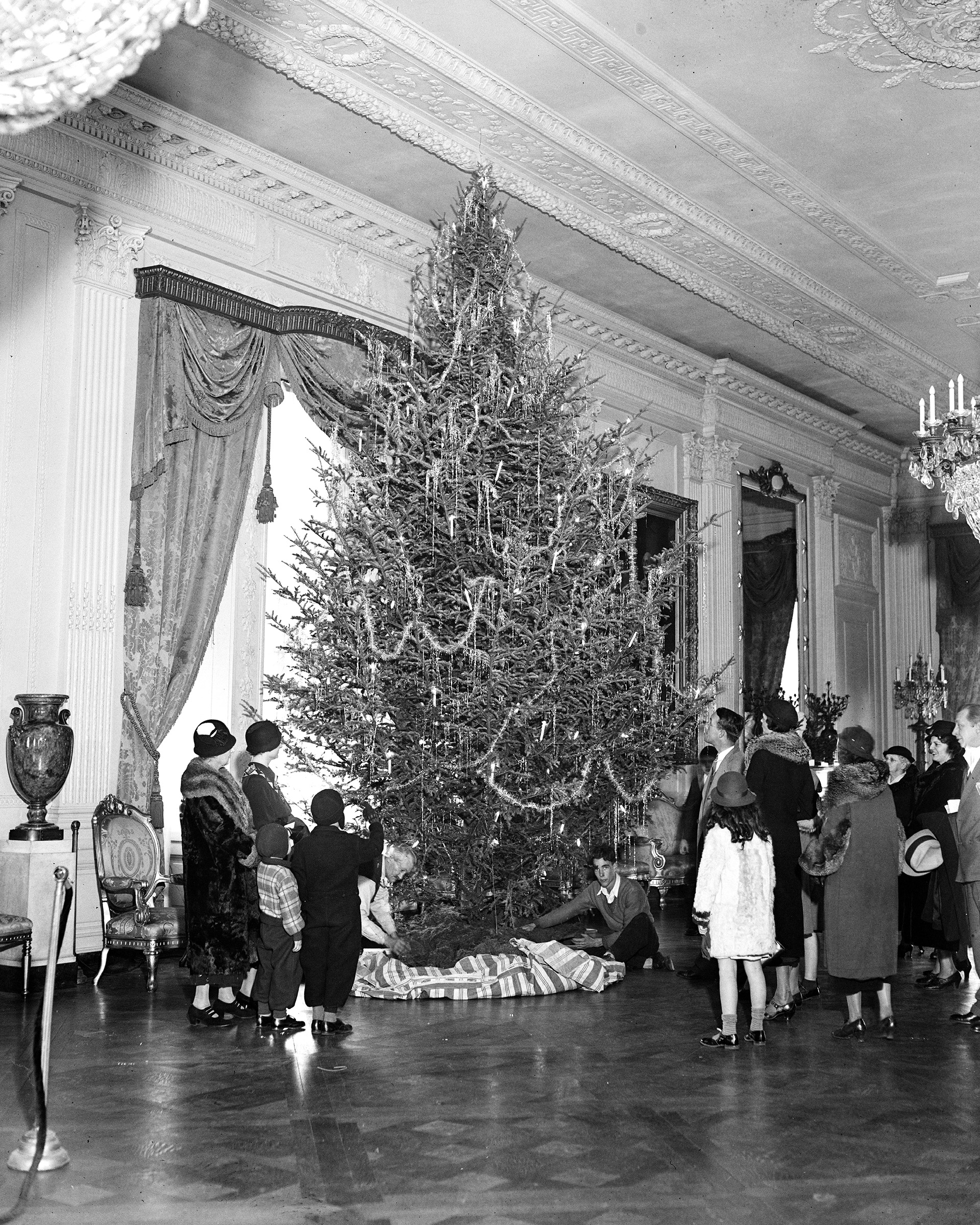 Árvore de Natal, Casa Branca ca. 1934 ou 1935