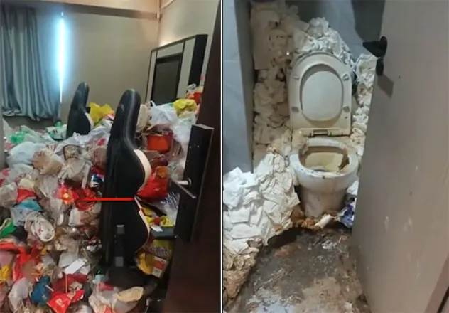 Viciado em videogame deixa montanhas de lixo em quarto de hotel onde morou por dois anos