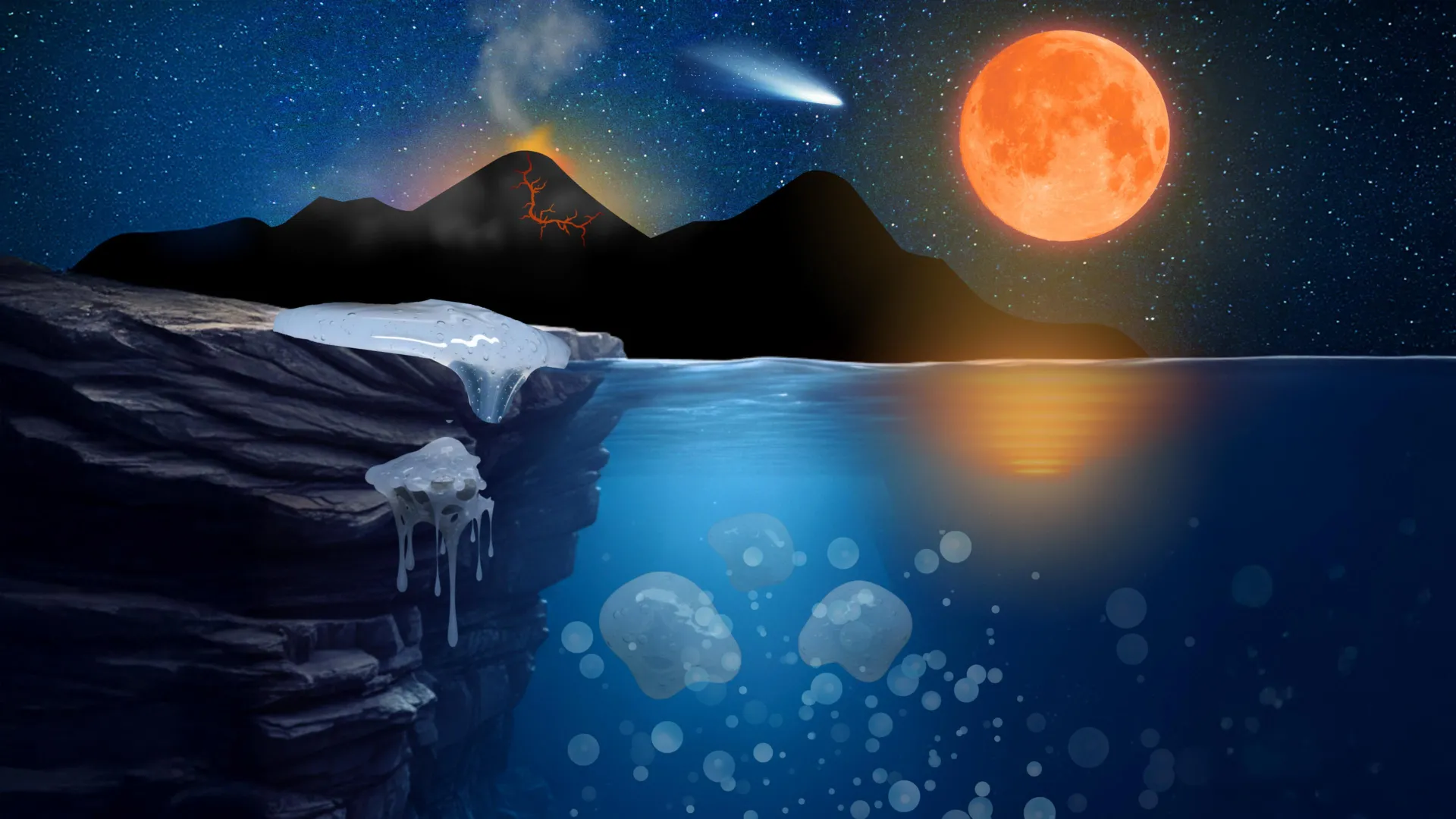 A vida pode ter começado como uma gosma pegajosa agarrada às pedras