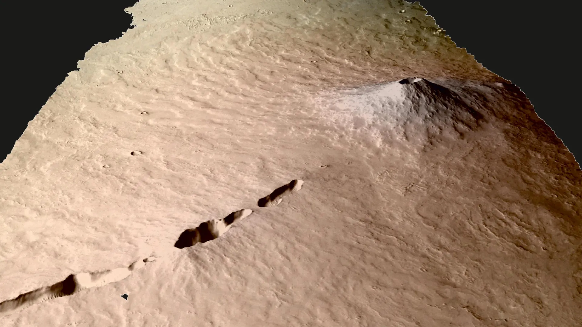 O jovem vulcão de Marte esconde um poderoso motor de magma sob a superfície